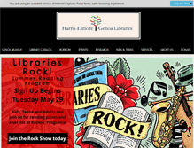 Tablet Screenshot of harriselmorelibrary.org